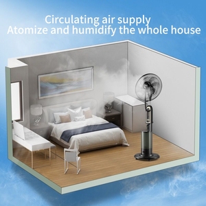 Ventilateur pulvérisateur télécommandé de haute qualité de 16 pouces avec moteur refroidi par eau, sur pied, pour usage domestique, extérieur, balcon, jardin, brumisation et refroidissement par eau - Product Image 4