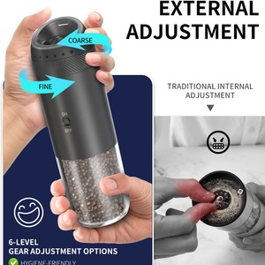 176ML New Product Base-Charging Electric Salt and <b>Pepper</b> <b>Grinder</b> Set Usb Automatic Gravity Salt and <b>Pepper</b> <b>Grinder</b> Set - Product Image 2
