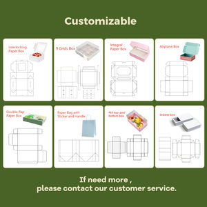 Boîtes d'emballage pour biscuits, pâtisseries et gâteaux en papier pliable biodégradable pour boulangerie - Product Image 4