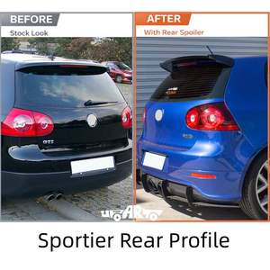 Ailerons arrière de type OSIR en fibre de carbone pour VW Golf <span class=keywords><strong>5</strong></span> MK5 GTI 03-08, aspect carbone d'usine, aileron de toit arrière, aileron de coffre. - Product Image 4