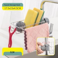 Étagère de rangement pour robinet Étagère pour serviettes de lavage Source Fabricants Évier en acier inoxydable Cuisine Salle de bain Robinet Étagère de rangement BL032103