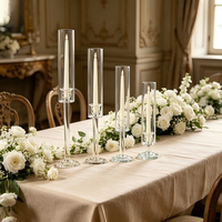 Porte-bougie en verre à tête unique, pour hôtels, mariages, événements, guide routier, décoration de table