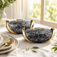 Ensemble de casseroles chauffe-plats en ABS et acier inoxydable, isolées, grande capacité, durables, portables, pour usage en cuisine et mariages