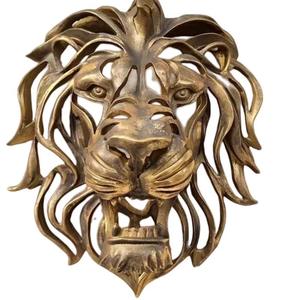アンティーク調の家の装飾樹脂彫刻、レトロな3Dライオンヘッドの壁掛けアート、動物の頭の像、アートウォールデコレーション用 - Product Image 6