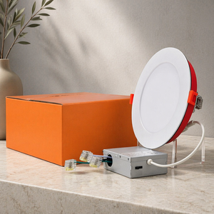 Luz LED Empotrable Resistente al Fuego de 4/6 Pulgadas, Panel Delgado de 5CCT con 2 Horas de Resistencia al Fuego, Certificación ETL y Energy Star, <span class=keywords><strong>Downlight</strong></span> para Ubicaciones Húmedas, 9W/12W - Product Image 1