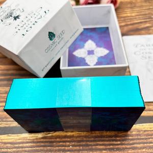 Cartes de <span class=keywords><strong>tarot</strong></span> personnalisées, feuille d'or rouge, cartes d'oracle, jeu d'affirmation avec dessins et boîte - Product Image 1