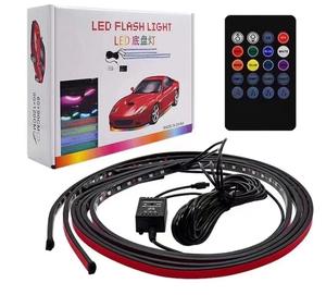 Nouvelle bande lumineuse LED RGB 12V pour châssis de voiture avec télécommande, application, synchronisation vocale et musicale, 5W pour la décoration automobile - Product Image 1