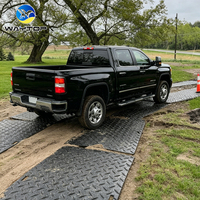 Tapis de protection antidérapants à haute capacité de charge pour pelles et grues, protection de sol en plastique pour accès sur terrains molletonnés