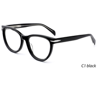 Montures de lunettes en acétate œil de chat de luxe pour dames Montures de lunettes en acétate transparent à la mode Montures optiques de haute qualité
