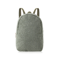 Sac à dos en polaire sherpa personnalisé en gros, sac à dos décontracté en peluche pour femmes, tendance