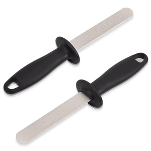 <span class=keywords><strong>Pierre</strong></span> à aiguiser manuelle diamantée double face <span class=keywords><strong>avec</strong></span> manche en plastique pour couteaux de cuisine d'extérieur. - Product Image 6