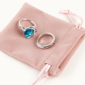 Sac de rangement pour bijoux et montres en velours avec cordon de serrage, logo personnalisé, design réutilisable, impression sur écran, emballage écologique - Product Image 6