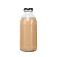 Garrafa de vedação de suco de leite e café, recipiente de vidro para bebidas