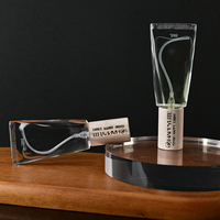 Flacon de parfum vide rechargeable en verre de 10 ml, forme unique, avec pompe pulvérisatrice, bouchon en bois, conteneur de parfum cosmétique portable pour voyage