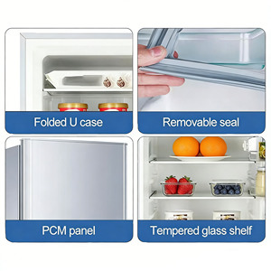 Réfrigérateur américain à double porte 112L, congélateur supérieur, usage domestique et commercial, vente en gros, directement de l'usine OEM - Product Image 2