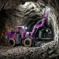Machine de forage souterraine pour le décapage de roches secondaire et le décapage de roches dans les tunnels