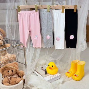 Nuovi <span class=keywords><strong>Leggings</strong></span> estivi da <span class=keywords><strong>bambina</strong></span> stile sottile per ragazze pantaloni esterni alla moda per bambini pantaloni Slim Fit versatili a cinque punti - Product Image 1