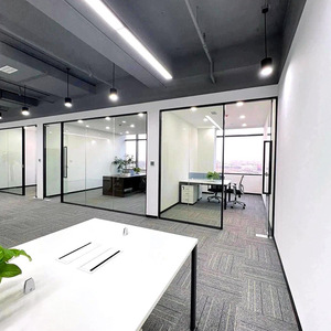 Modern Panoramic Office <strong>Glass</strong> Partition With Built-in Louver And Metal Frame For Conference Rooms And Libraries - Product Image 3