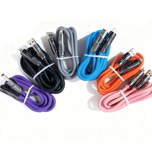 240W Super Fast 5A LED <b>Display</b> USB Charger 4-in-1 Multi-Device Rotating Elbow Type-C Mobile Phone Computer Fast Charger <b>Cable</b> - Product Image 5