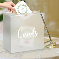 Hochzeits-Kartenbox Empfangsbox DIY Acryl-Kartenaufbewahrungsbox für Geschenke Spenden Kartonverpackung - für Babypartys Geburtstage