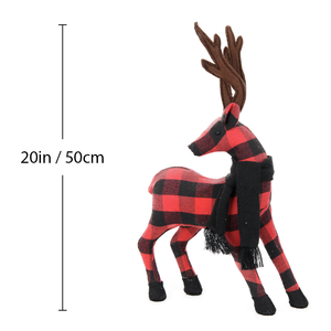 20in Brown Reindeer in Nordic Knit <b>Sweater</b> Standing <b>Christmas</b> Deer Figure for Mantel Shop Window Holiday Favorite - Product Image 4