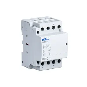 Contactores Modulares <span class=keywords><strong>de</strong></span> CA Trifásicos <span class=keywords><strong>de</strong></span> Diseño Profesional 4P 40A 63A 12V 24V con <span class=keywords><strong>Contactos</strong></span> <span class=keywords><strong>de</strong></span> Punto <span class=keywords><strong>de</strong></span> Plata, 100k Vidas Útiles Eléctricas, Montaje en Riel DIN - Product Image 1