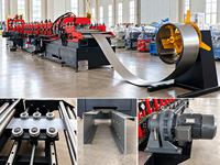 Machine de formage à froid de poutrelles CZU entièrement automatique, réglable de 80 à 300 mm, pour charpentes en acier et maisons préfabriquées