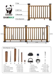 Main courante composite <span class=keywords><strong>balustrade</strong></span> wpc décoration <span class=keywords><strong>jardin</strong></span> bâtiments extérieur <span class=keywords><strong>bois</strong></span> plastique composite <span class=keywords><strong>balustrade</strong></span> - Product Image 3