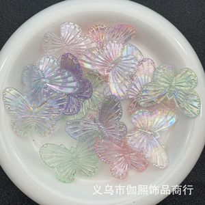 Pendentif papillon en acrylique, couleurs mélangées, gravé au laser, ornement de voiture DIY, décoration artisanale, origine Yiwu, printemps 2023 - Product Image 5