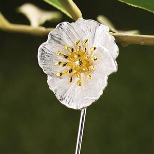 Lotus Fun 925スターリングスライバー咲くポピー花女性用カスタムブローチBijoux Accesoiresジュエリー女性用高級ジュエリー - Product Image 3
