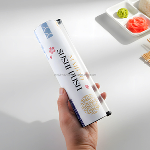Custom Sushi Paper Cylinder Packaging box with <b>Aluminum</b> <b>Foil</b> Inner Layer Push Pop Bottom Design and Separate Sauce Tube - Product Image 1