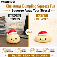Boîte Mystère Squishy Fête des Mille-Feuilles, Boîte Surprise Squishy, Calendrier de l'Avent Squishy 2026, Jouets Anti-Stress Squishy, Jouet Fidget de Noël, Balles Anti-Stress, Cadeau