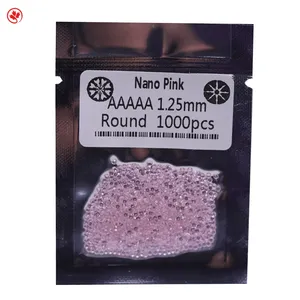 Factory Price 5A Synthetic NanoSital Gems Round Shape Pink Nano Sital Stone for jewelry