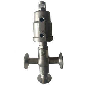 Vendita certificazione di qualità sanitario SS304 SS316L 1/2 "in acciaio inox pneumatico Tri morsetto tre vie valvola ad angolo sede - Product Image 2