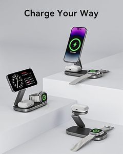 Base de Carga Inalámbrica Magnética Plegable 3 en 1 Qi2 de 25W, Compatible con iPhone, <span class=keywords><strong>Apple</strong></span> Watch y AirPods - Product Image 3
