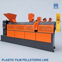Ligne de granulation automatique de film plastique, machine d'extrusion de granulateurs pour le recyclage des déchets de film, pour usine de retraitement