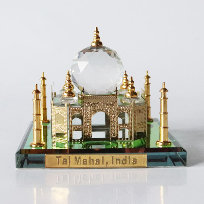 金メッキクリスタルガラスタージマハルモデルインドの観光お土産ギフト