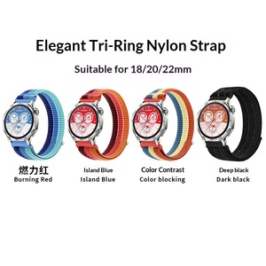 Correa de Reloj GT6 para Garmin, Compatible con Correa de Nailon de Tres Anillos de Color Contrastante de 18/20/22 mm, Compatible con <span class=keywords><strong>Fitbit</strong></span> <span class=keywords><strong>Versa</strong></span> - Product Image 2