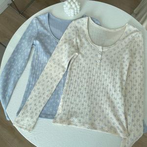 T-shirt à manches longues pour <span class=keywords><strong>femme</strong></span>, imprimé ours, 100% coton, de haute qualité, vêtements pour <span class=keywords><strong>femme</strong></span>, best-seller - Product Image 1