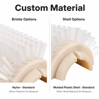Brosse rotative industrielle à deux pièces, à poils en nylon, à rangées de poils décalées, fournisseur OEM