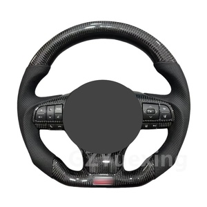 Volant en fibre de carbone et cuir véritable à fond plat pour volant Sport <span class=keywords><strong>Lexus</strong></span> ES GS <span class=keywords><strong>RX</strong></span> LX GX450 GX460 LX570 ES300h - Product Image 6