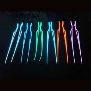 Casco de motocicleta con tira de luz EL, cinta LED brillante de seguridad, modelo de batería AA, hoja, productos EL - Product Image 6