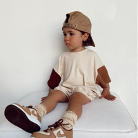 Style coréen nouveau-né bébé combinaison été nouveau bébé barboteuse bébé triangle barboteuses vêtements d'été à manches courtes