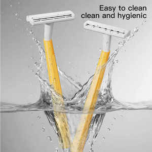 Penjualan laris pisau cukur keselamatan tepi ganda kepala pisau cukur baja tahan karat dengan paket polibag pegangan plastik - Product Image 6