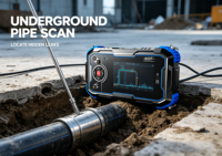 Detektor Kebocoran Digital Cerdas Sensor IP67 Detektor Kebocoran Pipa Air Penyaring Ganda Pencari Kebocoran Pipa Air Bawah Tanah