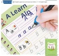 Nouvelle Version Culture : Coffret Cadeau Complet d'Écriture pour Enfants avec Alphabet Anglais, Cahier à Rainures en Papier pour l'Apprentissage Précoce