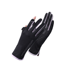 Guantes de Protección Solar para Mujer, Transpirables, Protección UV, para Ciclismo al Aire Libre, de Seda de Hielo, Talla Única - Product Image 3