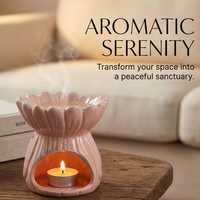 Nouveau brûleur d'huiles essentielles en céramique pour aromathérapie, porte-bougie chauffe-plat, diffuseur d'arômes décoratif