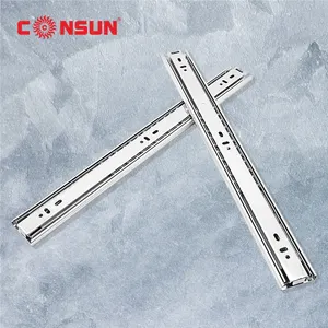 CONSUN Manufacture Furniture Hardware Kitchen Cabinet 42mm Ball Bearing Normal Closing Drawer Slide