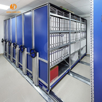 Système de rayonnage mobile à haute densité pour le stockage de documents de bureau, d'hôpital et d'archives, mobile en rack empilable